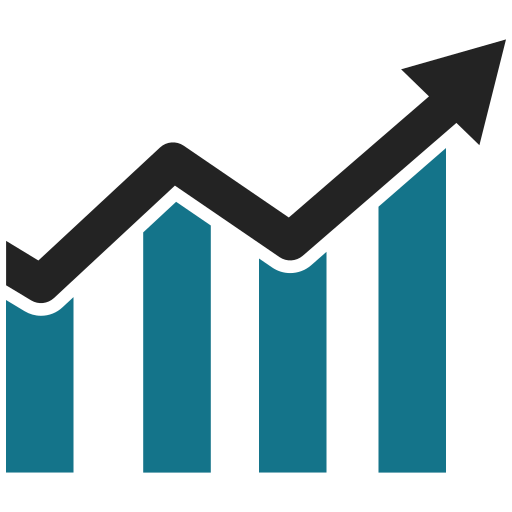 Bar chart, business graph, business growth, graph icon